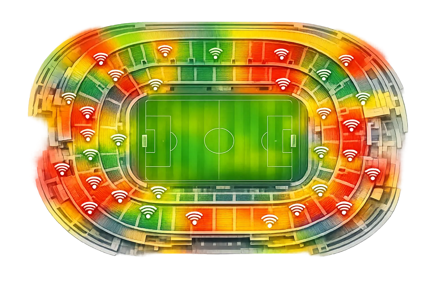 WiFi para eventos masivos: Mapa de calor